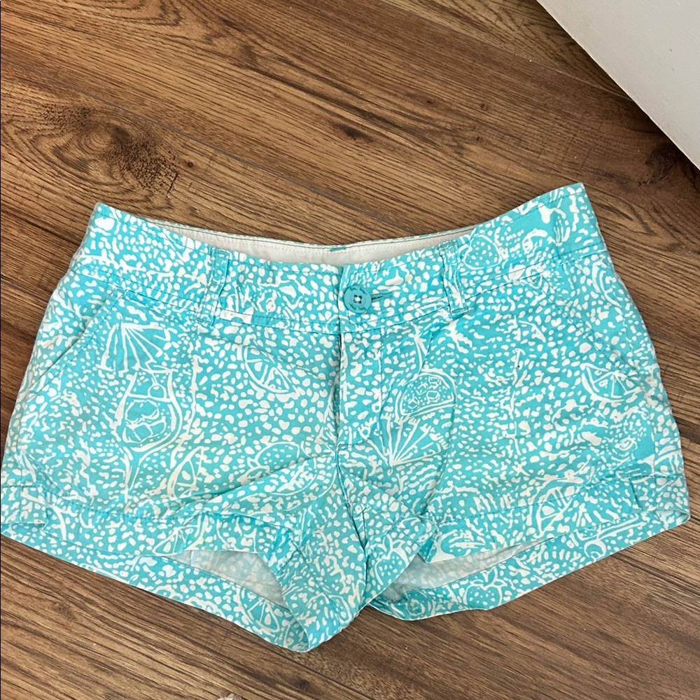 Lilly Pulitzer Aqua Patterned Women's Shorts